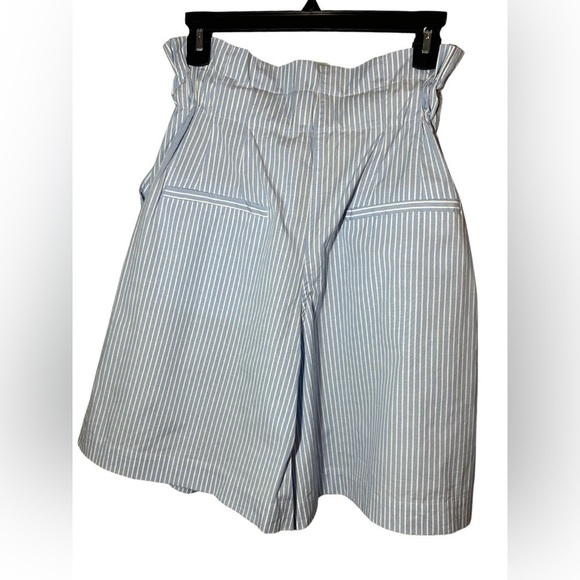 NWT Sea New York Salma Suiting Pinstripe Paper Bag Waist Blue Shorts Size XS - Picture 7 of 9